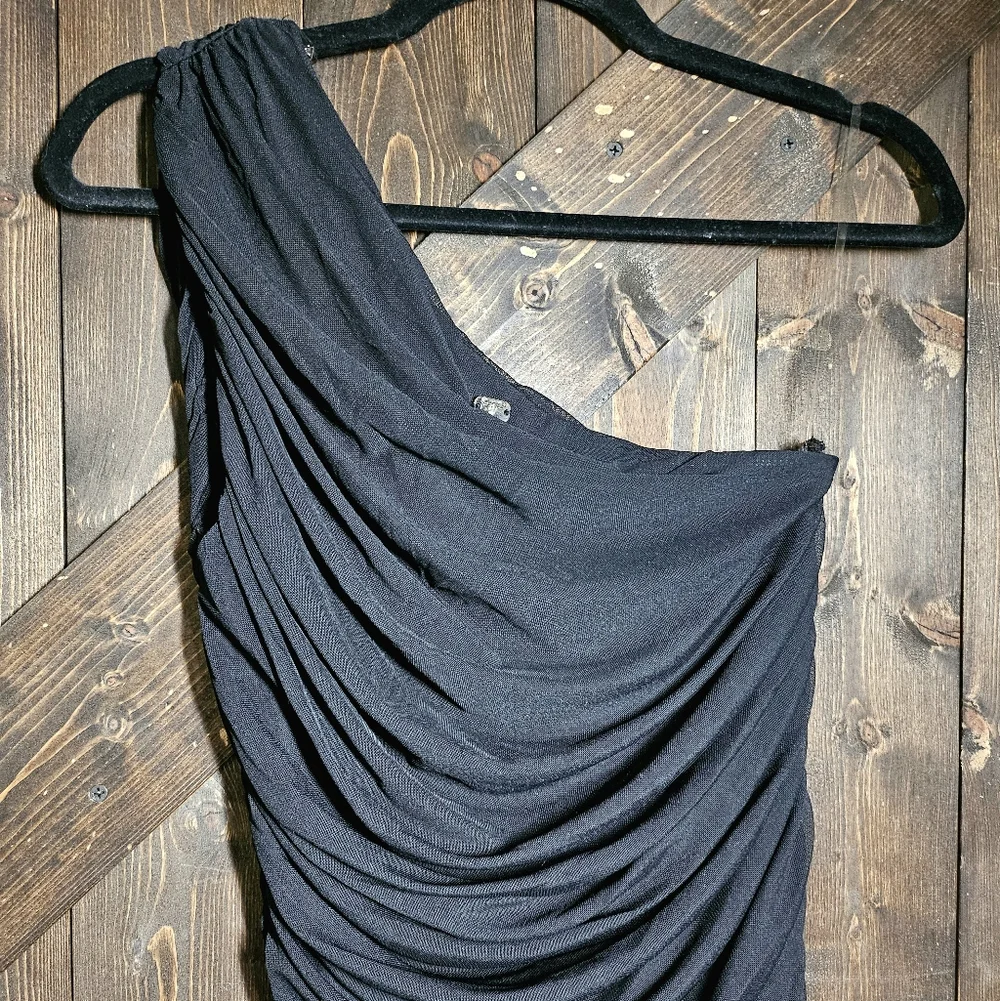 NWT Lucky & Blessed Black Formal One-Shoulder Dress